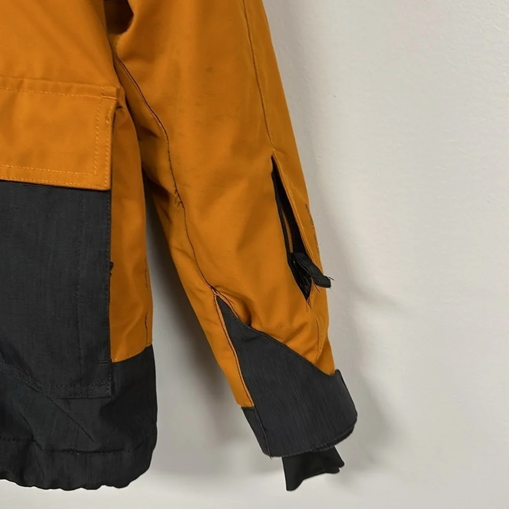 Quicksilver Jacket Youth Large 14 black/ orange Dry Flight Snowboard Ski Winter